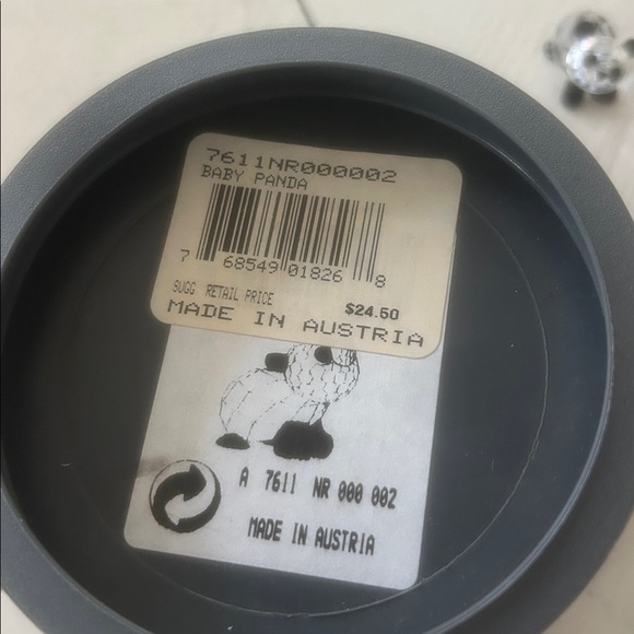 Swarovski crystal baby panda bear figurine #7611 - Picture 4 of 5